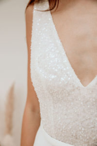 Robe de mariée sequins